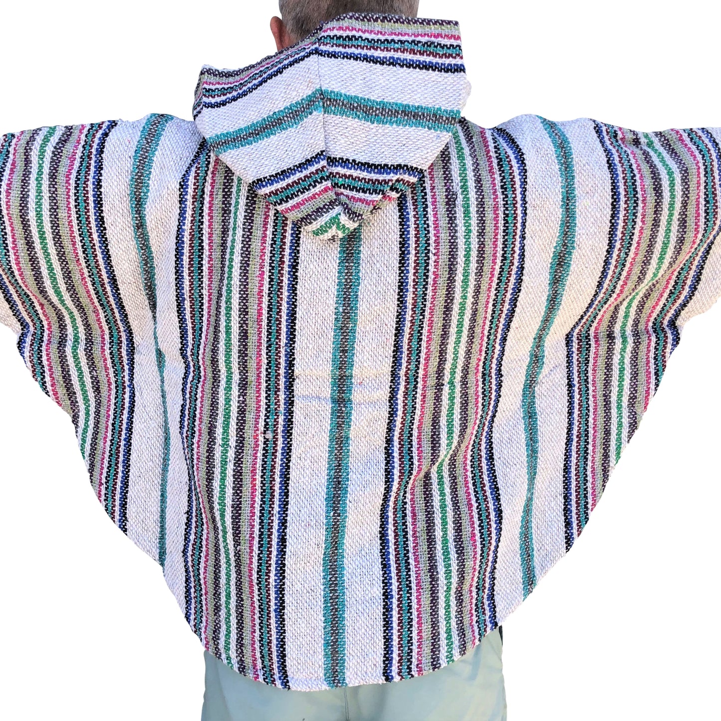 Baja Hoodie Cape 3/4 Sleeve Earth Multicoloured