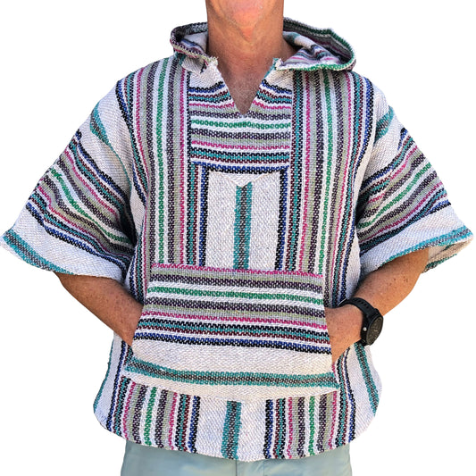 Baja Hoodie Cape 3/4 Sleeve Earth Multicoloured