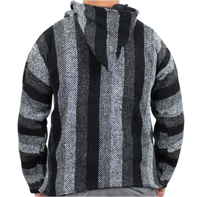 Mexican Surfer Baja Hoodie Black & Grey baja hoodies,
