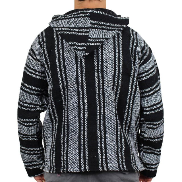 Mexican Surfer Baja Hoodie Black & White baja hoodies,