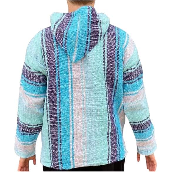 Mexican Surfer Baja Hoodie Purple Pink & Light Blue Jerga Surfer