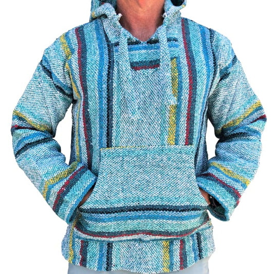 Mexican Surfer Baja Hoodie Turquoise Multicoloured baja