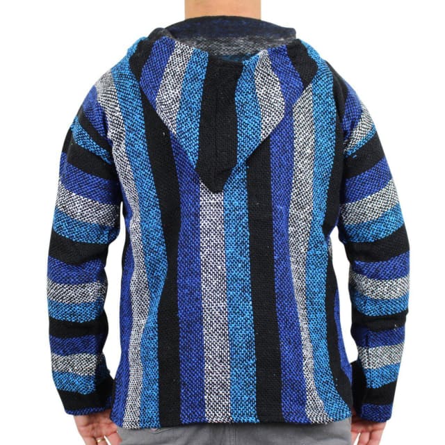 Mexican Surfer Baja Hoodie Two Tone Blue baja hoodies,