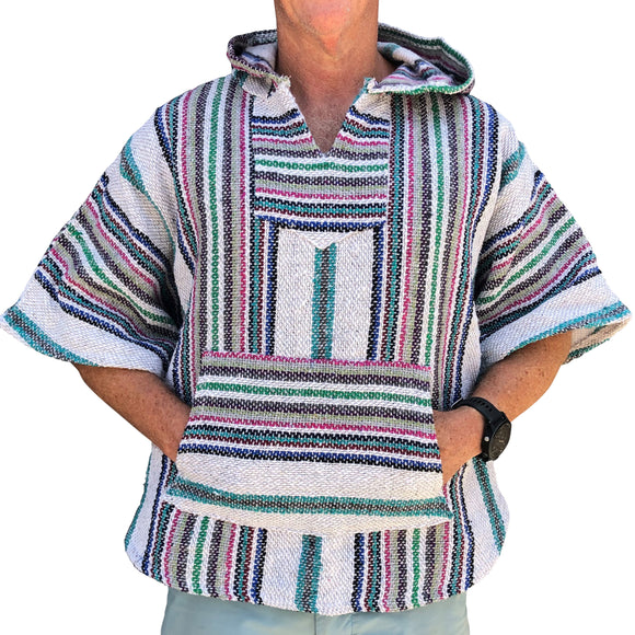 Baja Hoodie Cape 3/4 Sleeve Earth Multicoloured