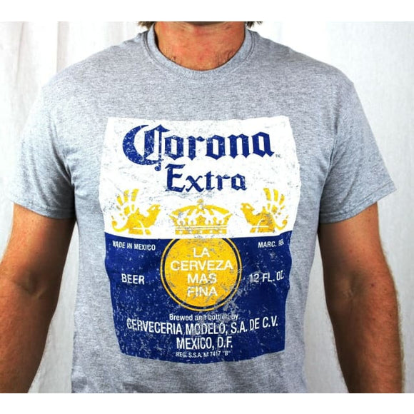 Cerveza Corona T Shirt: Grey t-shirt Baja Hoodies Australia