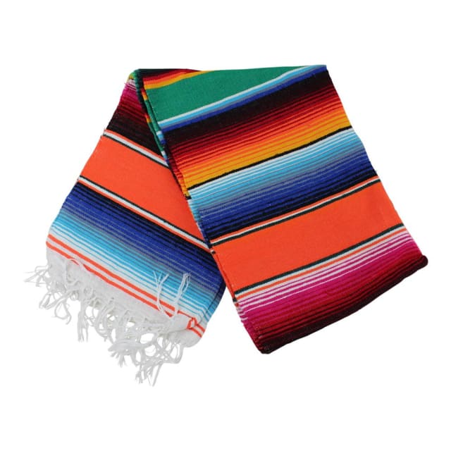 Orange Mexican Blankets mexican blankets, serapes Baja 