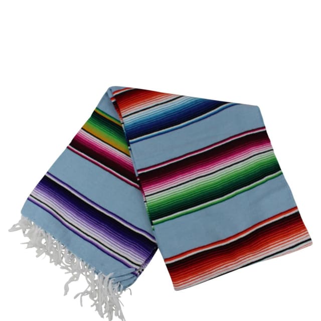 Pale Blue Mexican Blankets mexican blankets, serapes Baja 